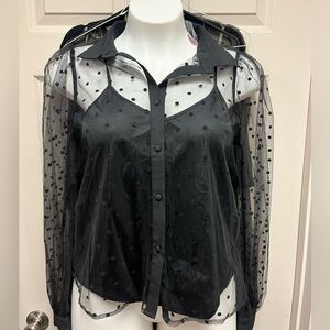 Flying Tomato Dotted Organza blouse with camisole.  NWT 🎉🎉